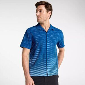 VRST Men's Performance Resort Shirt, XL, Diamond Ombre Deep Denim